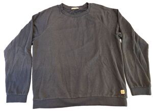 Marine Layer Crewneck Sweatshirt Large Blue Raglan Long Sleeve Cotton Modal